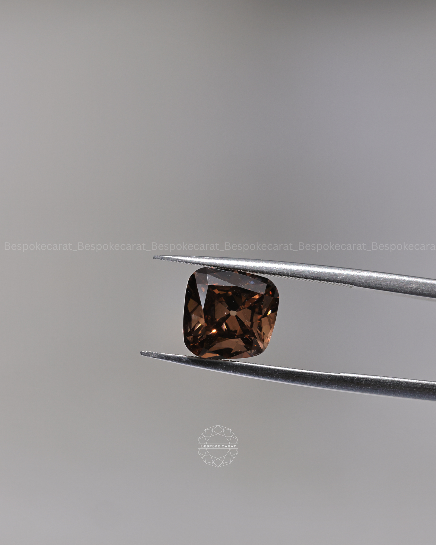 Organic Cushion Cut Champagne Lab-Grown Diamond