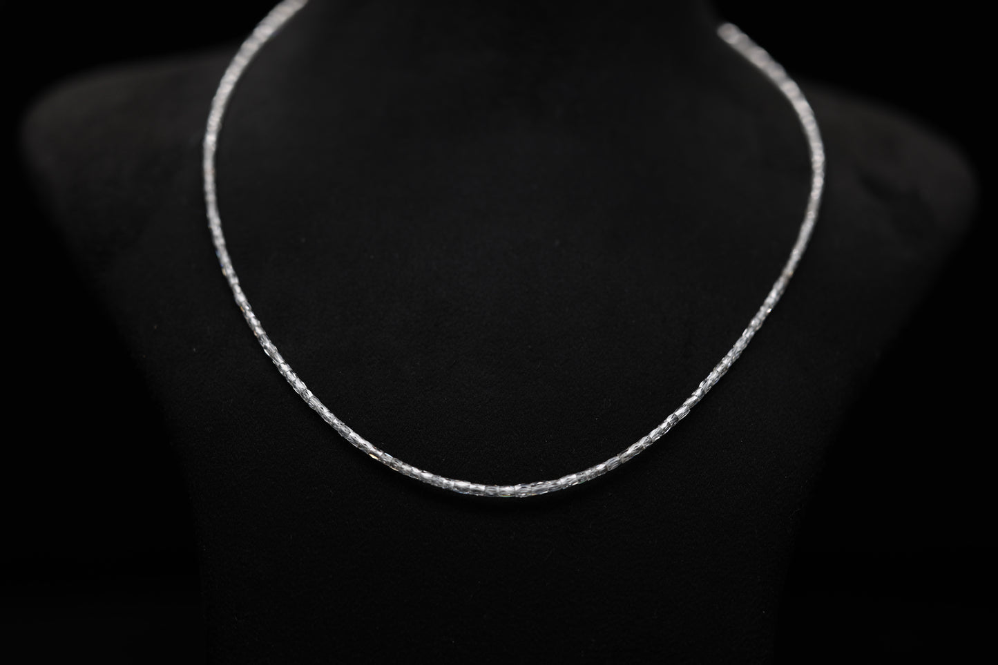 Faceted Diamond Strands Necklace | 12.09CT Lab Grown Diamond Strand | Center Drilled Diamond Necklace