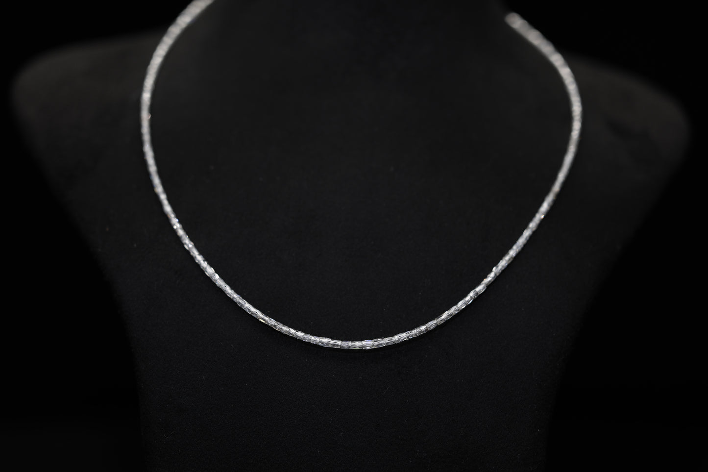 Faceted Diamond Strands Necklace | 12.09CT Lab Grown Diamond Strand | Center Drilled Diamond Necklace