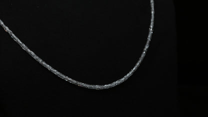Faceted Diamond Strands Necklace | 12.09CT Lab Grown Diamond Strand | Center Drilled Diamond Necklace