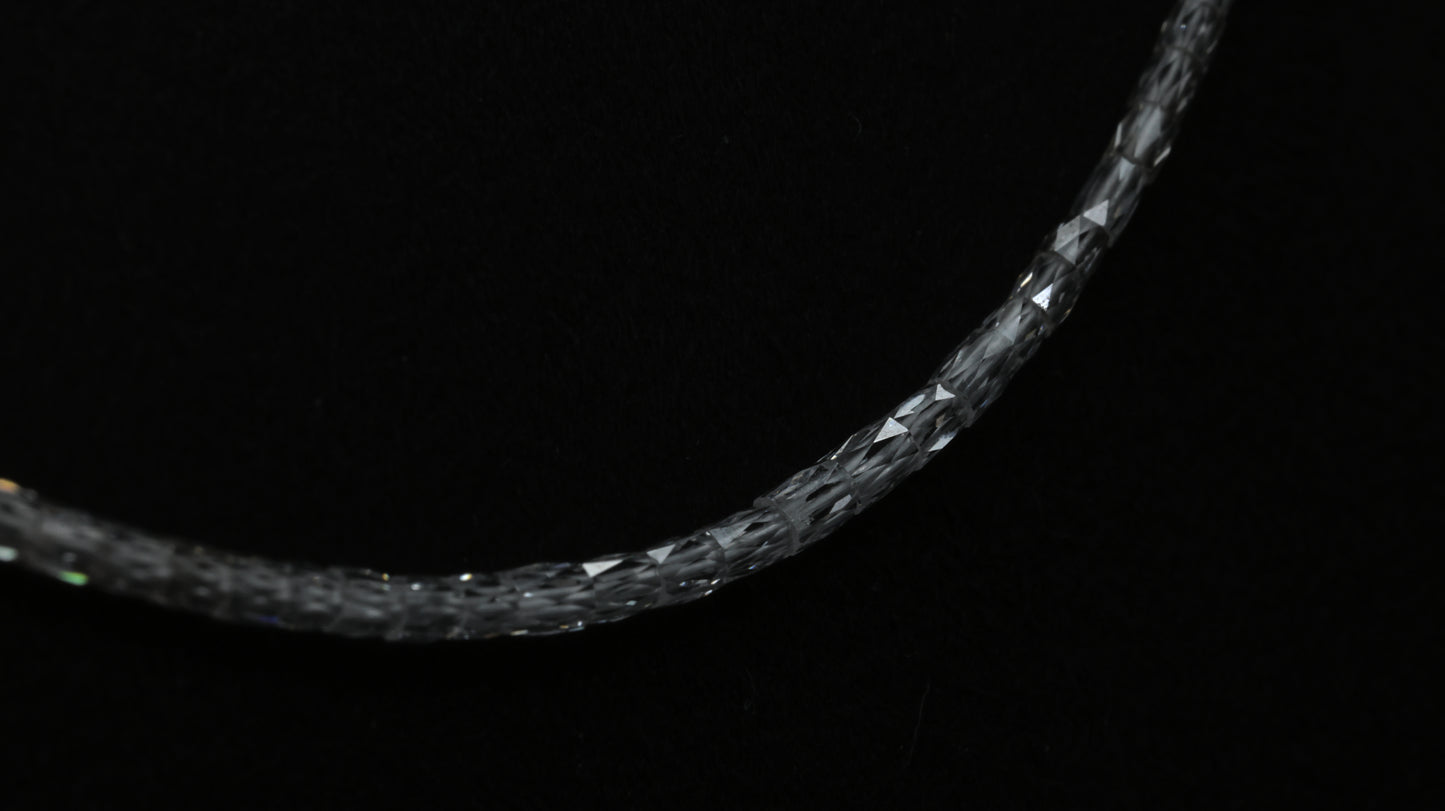 Faceted Diamond Strands Necklace | 12.09CT Lab Grown Diamond Strand | Center Drilled Diamond Necklace