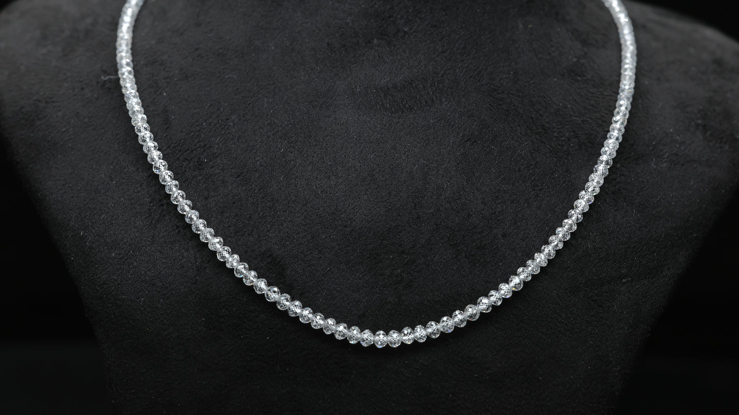 Round Diamond Strands Necklace | 37CT Lab Grown Diamond Strand | Center Drilled Diamond Necklace