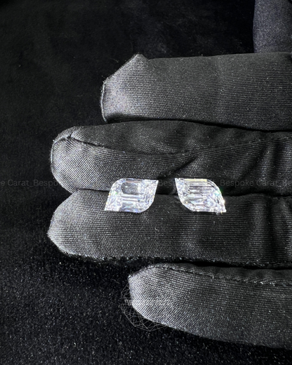 Flame Cut Lab Grown Diamond Matching Pair