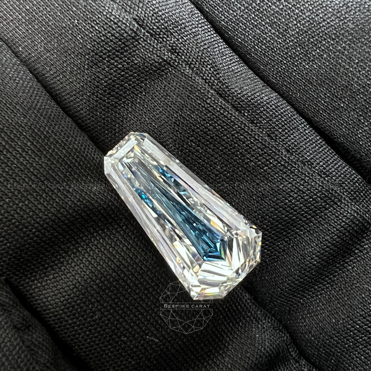 5.47ct Kite Cut Two Tone Lab Grown Diamond White & Blue