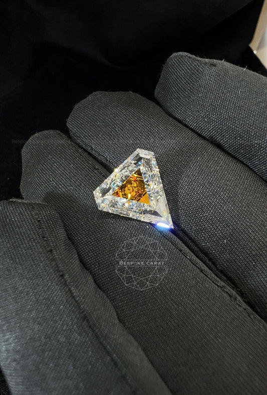Superman Logo Shape Two Tone Lab Grown Diamond