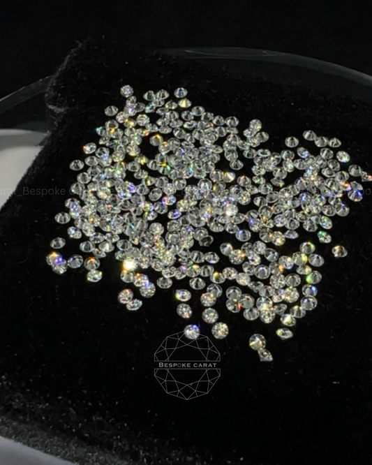 1.5mm Round Loose Lab Grown Diamond Melee Parcels