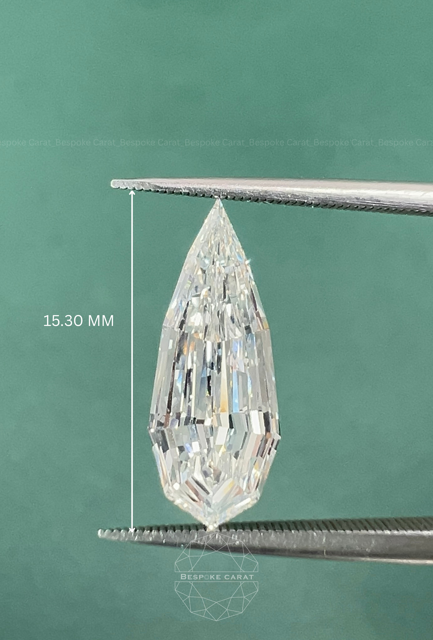 Pear Step Cut Lab Grown Diamond Matching Pair 3.63 CT