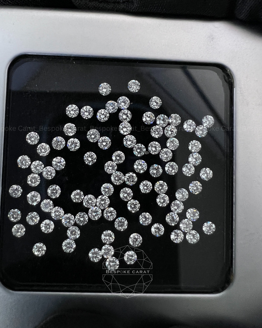 2mm Round Loose Lab Grown Diamond Melee Parcels