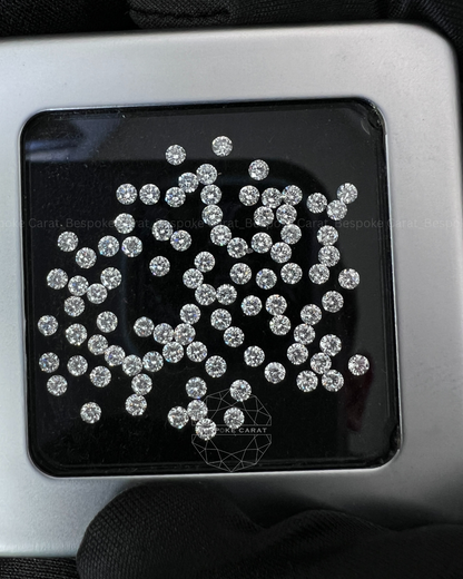 2mm Round Loose Lab Grown Diamond Melee Parcels