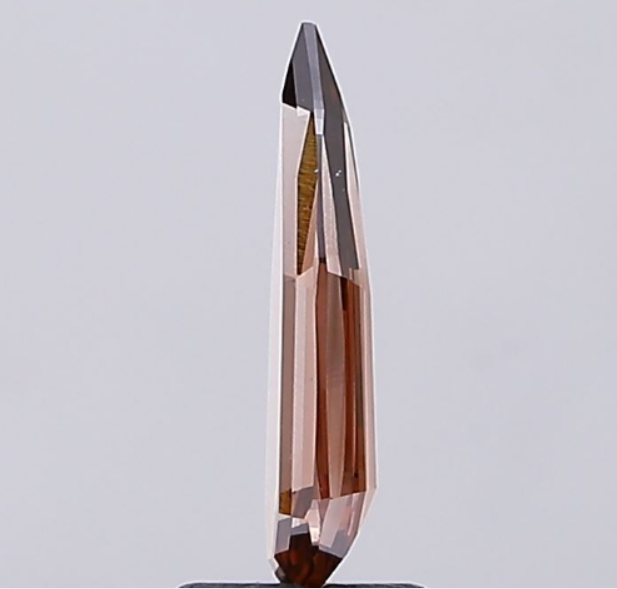 Long Pear Teardrop Champagne Brown Lab Grown Diamond IGI Certified