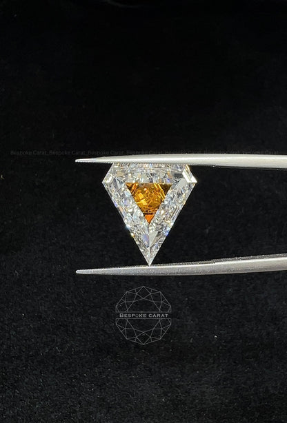 Superman Logo Shape Two Tone Lab Grown Diamond