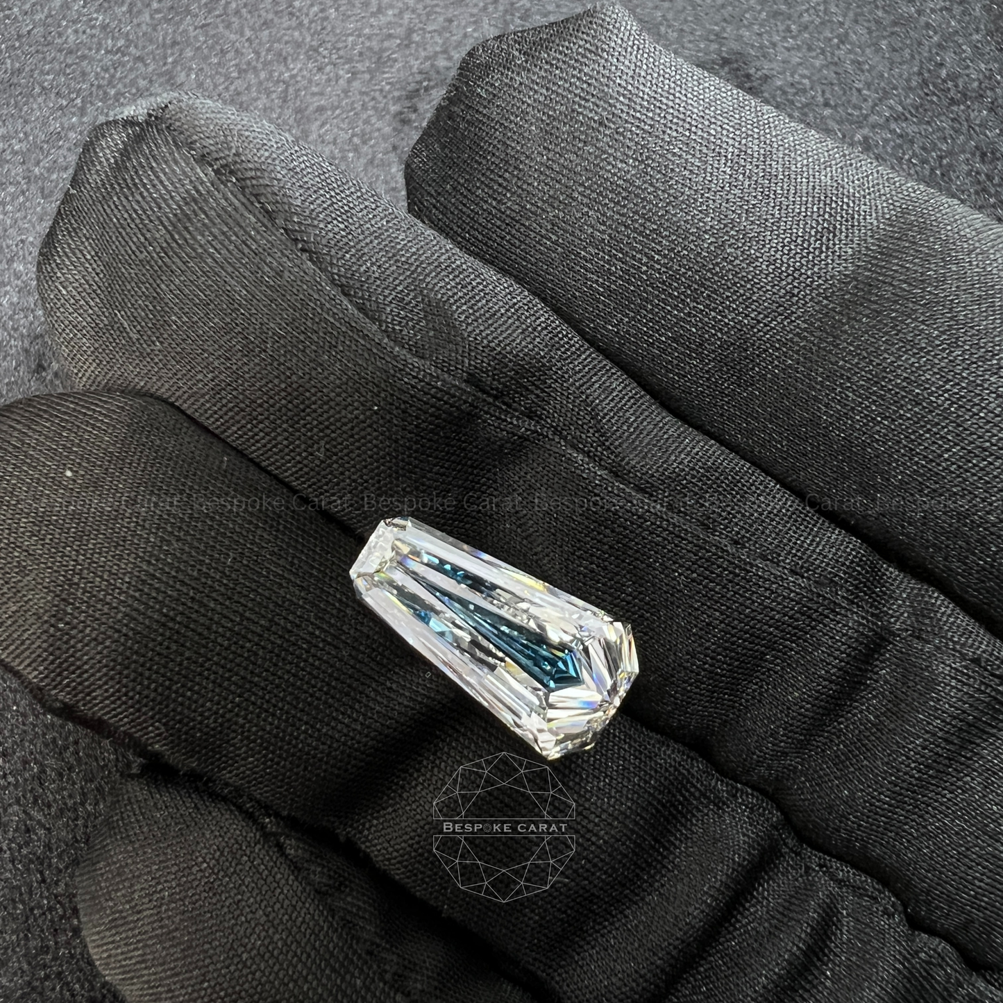 5.47ct Kite Cut Two Tone Lab Grown Diamond White & Blue