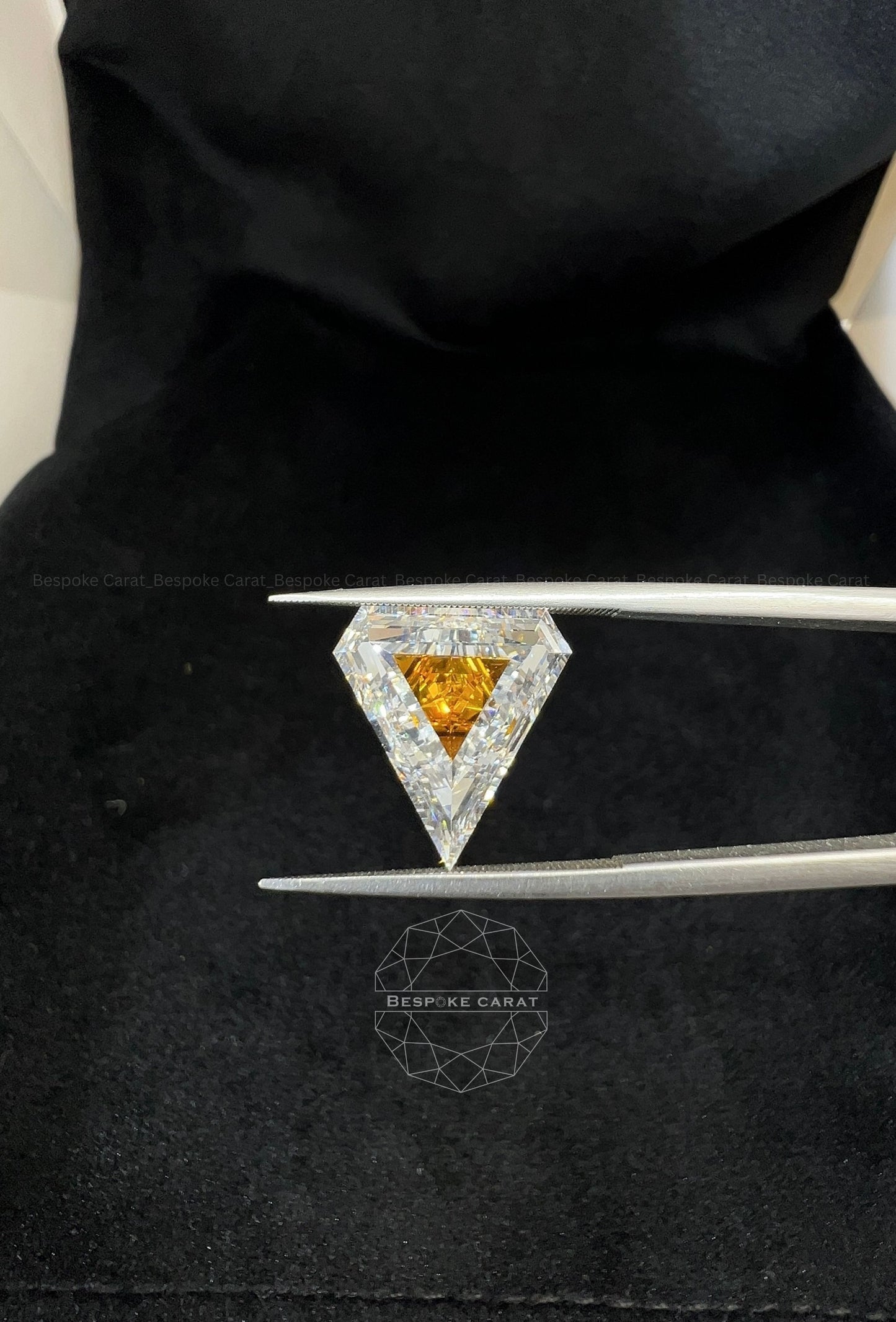 Superman Logo Shape Two Tone Lab Grown Diamond