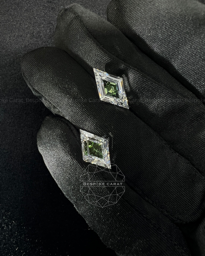 Two Tone Lozenge Shape Lab Grown Diamond Matching Pair