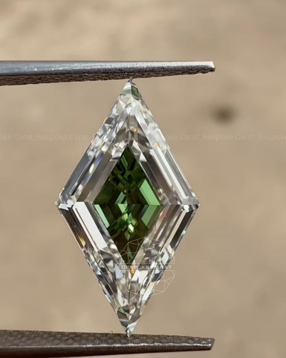 Two Tone Lozenge Shape Lab Grown Diamond Matching Pair