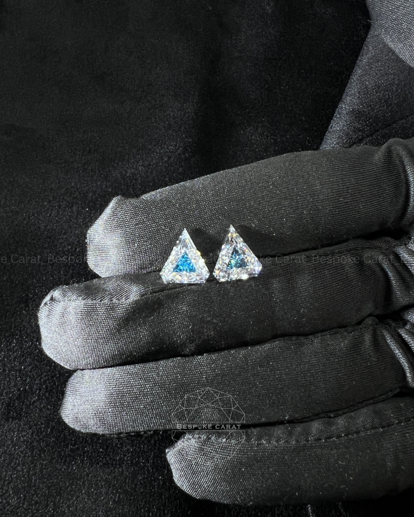 10 Ct Two-Tone Lab Grown Diamond Pair White & Blue