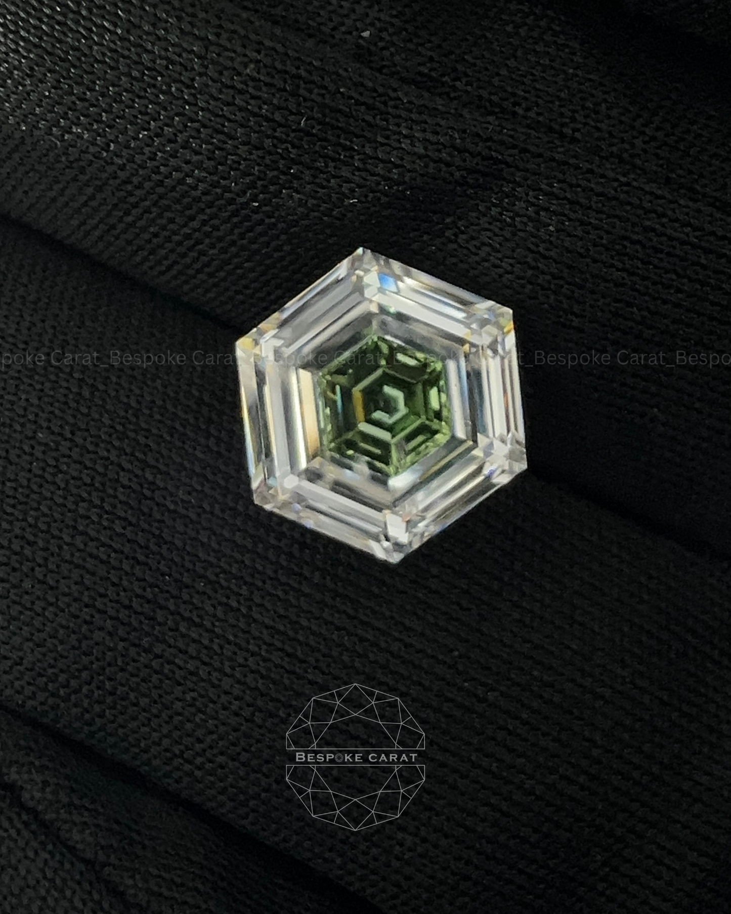 Hexagon Cut Two Tone Lab Grown Diamond