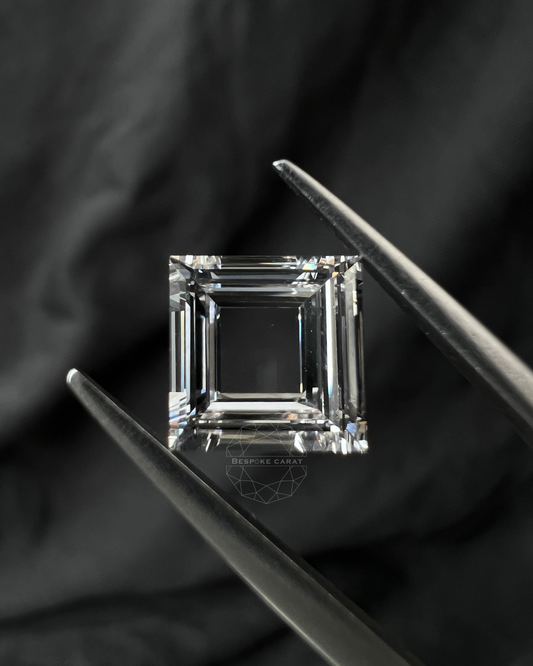 Square Step Cut Portrait cut Lab Grown Diamond