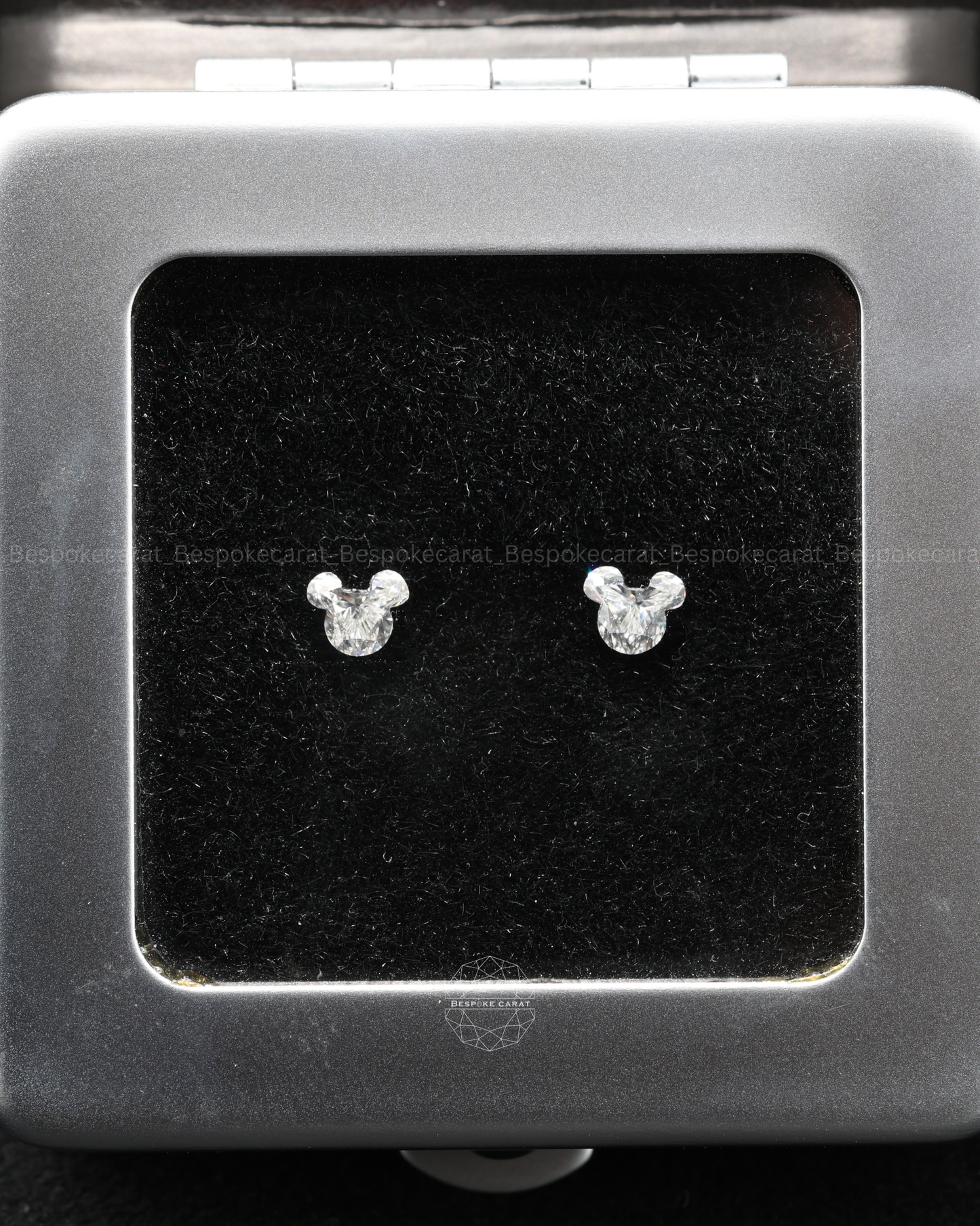 Mickey Mouse Head Shape Lab-Grown Diamond Pair