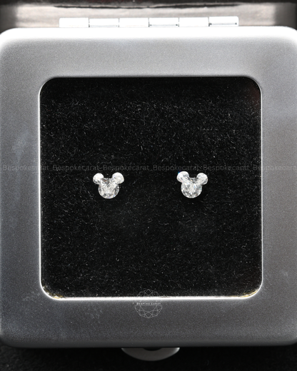 Mickey Mouse Head Shape Lab-Grown Diamond Pair