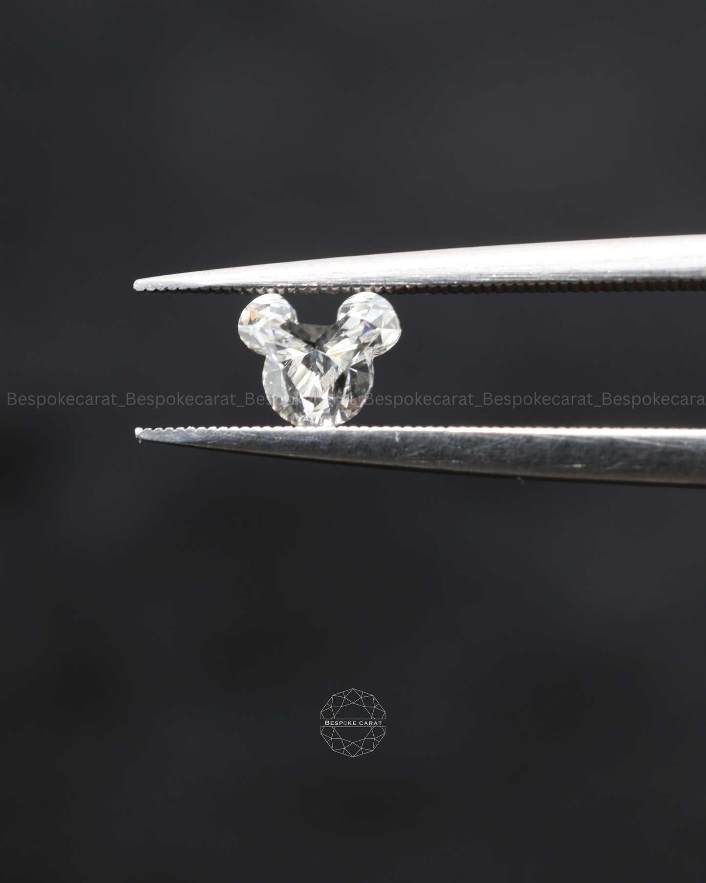 Mickey Mouse Head Shape Lab-Grown Diamond Pair