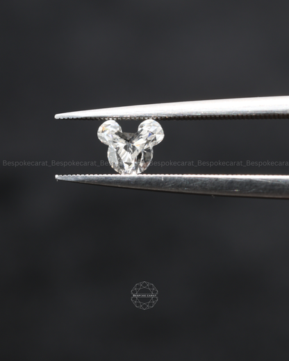 Mickey Mouse Head Shape Lab-Grown Diamond Pair