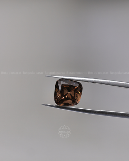 Organic Cushion Cut Champagne Lab-Grown Diamond