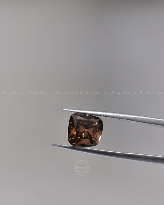 Organic Cushion Cut Champagne Lab-Grown Diamond