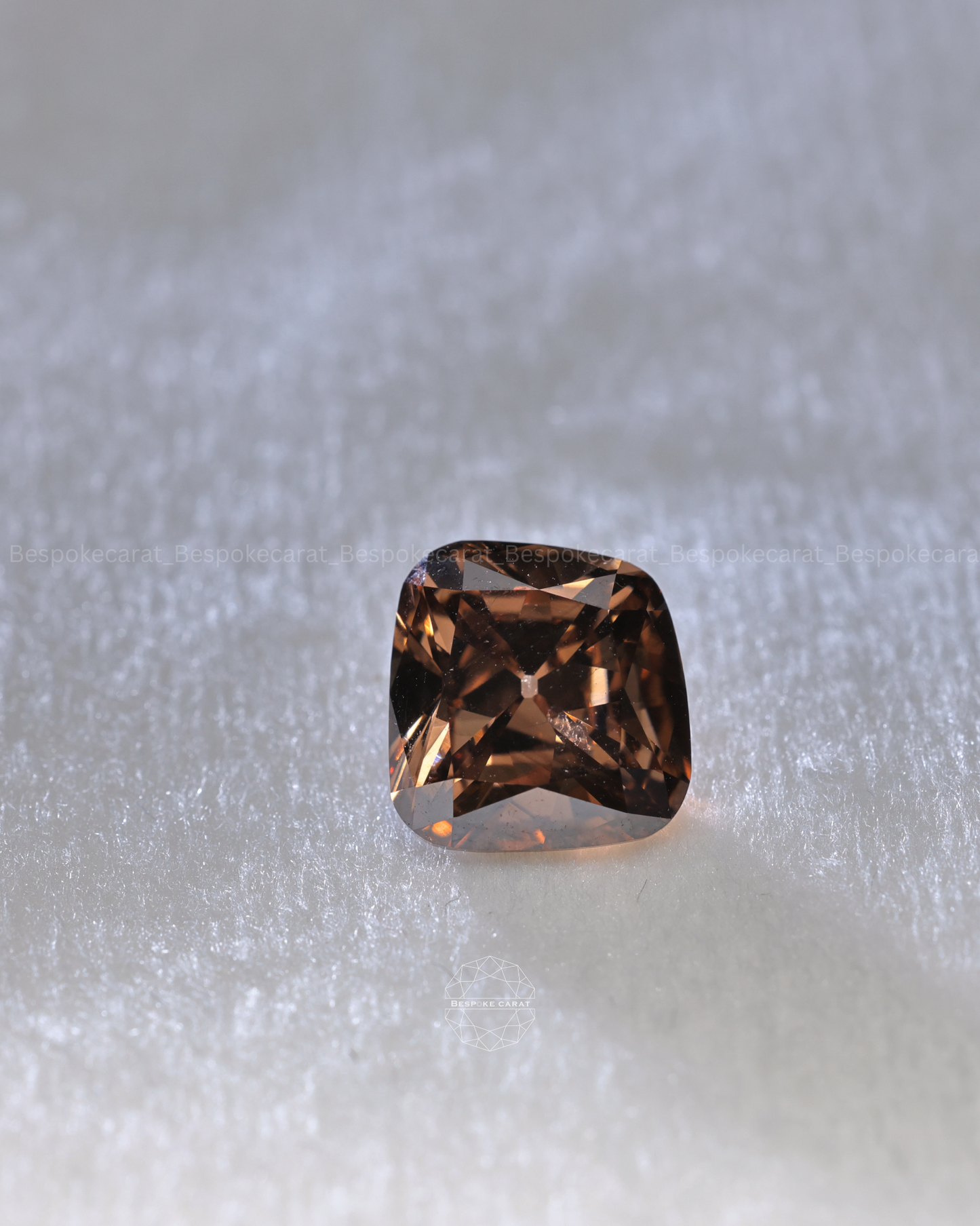 Organic Cushion Cut Champagne Lab-Grown Diamond