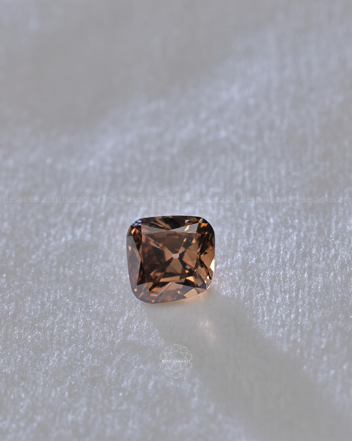 Organic Cushion Cut Champagne Lab-Grown Diamond