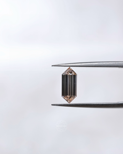 Elongated Hexagon Champagne Lab-Grown Diamond