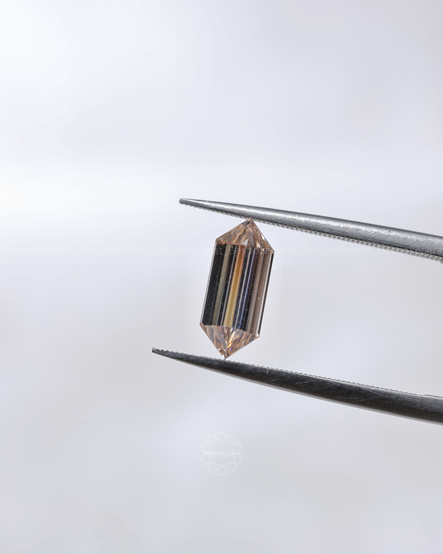 Elongated Hexagon Champagne Lab-Grown Diamond