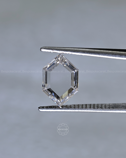 Elongated Hexagon Portrait Cut Lab Grown Diamond | Loose CVD Diamond | 0.50CT–3CT | F VS+ | Rare Diamond | Made to Order