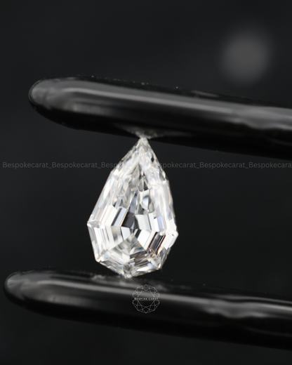 Pear Step Cut Lab Grown Diamond Matching Pair | E-F VVS | Perfect for Earrings | 4.18 CT Total