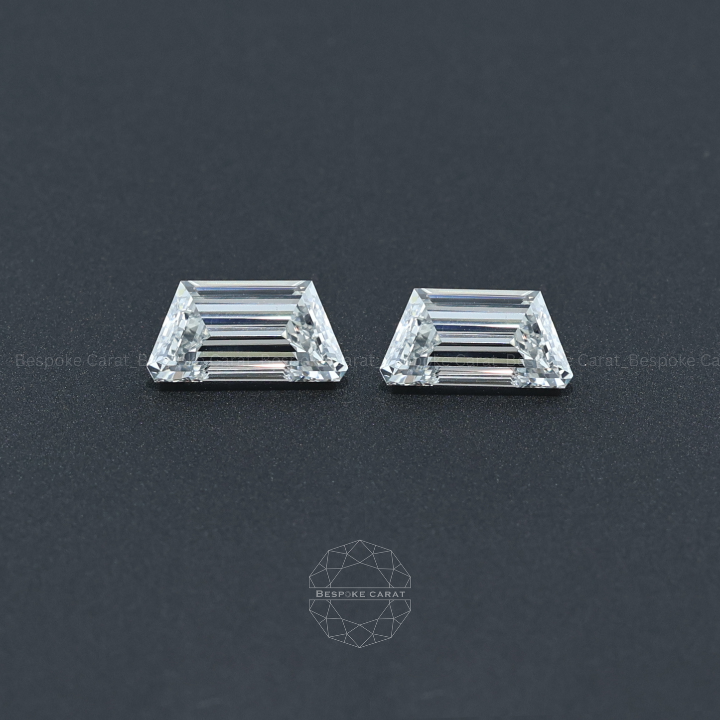 Trapezoid Cut Lab Grown Diamond Matching Pair
