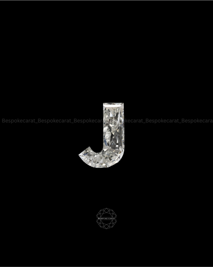 Alphabet J Cut Lab Grown Diamond