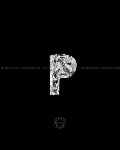 Alphabet P Cut Lab Grown Diamond