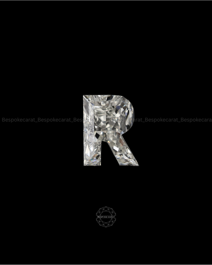 Alphabet R Cut Lab Grown Diamond