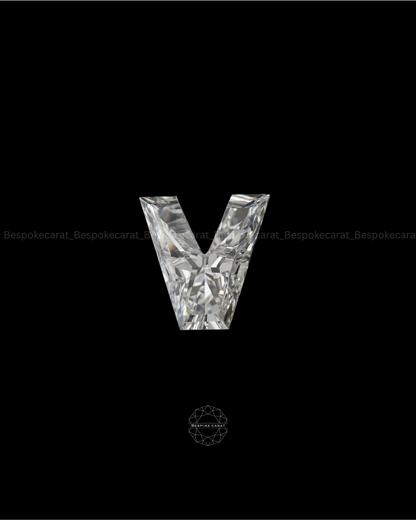 Alphabet V Cut Lab Grown Diamond