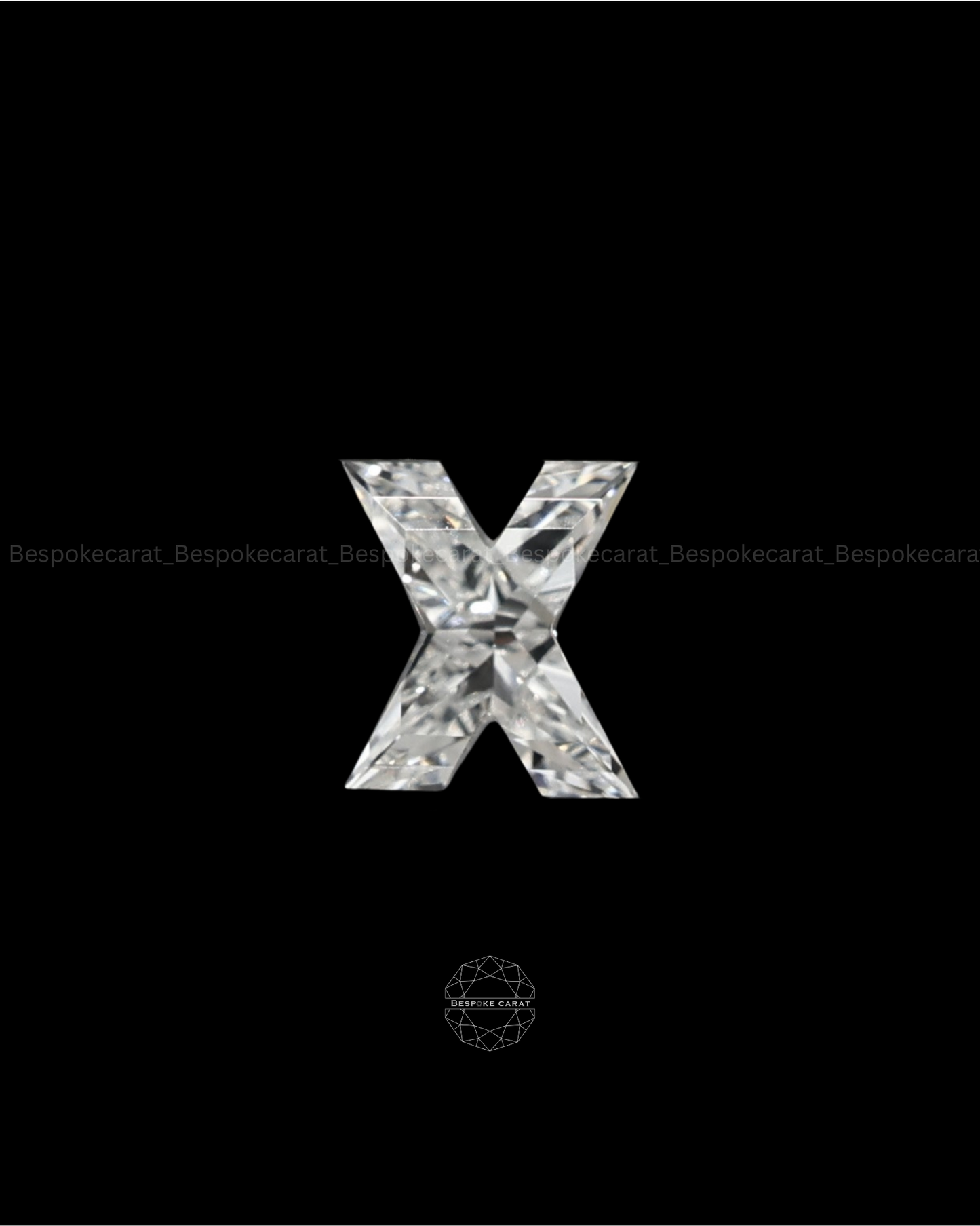 Alphabet X Cut Lab Grown Diamond