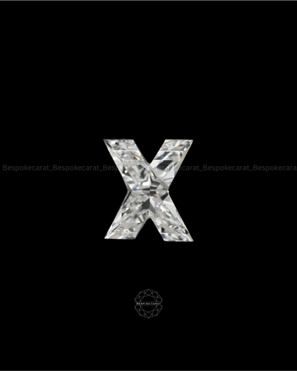 Alphabet X Cut Lab Grown Diamond