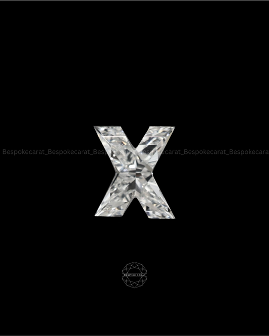 Alphabet X Cut Lab Grown Diamond