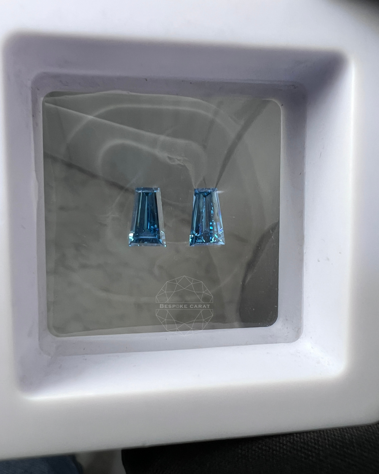 Vivid Blue Tapered Baguette Shoulder Stones for Custom Jewelry Layouts