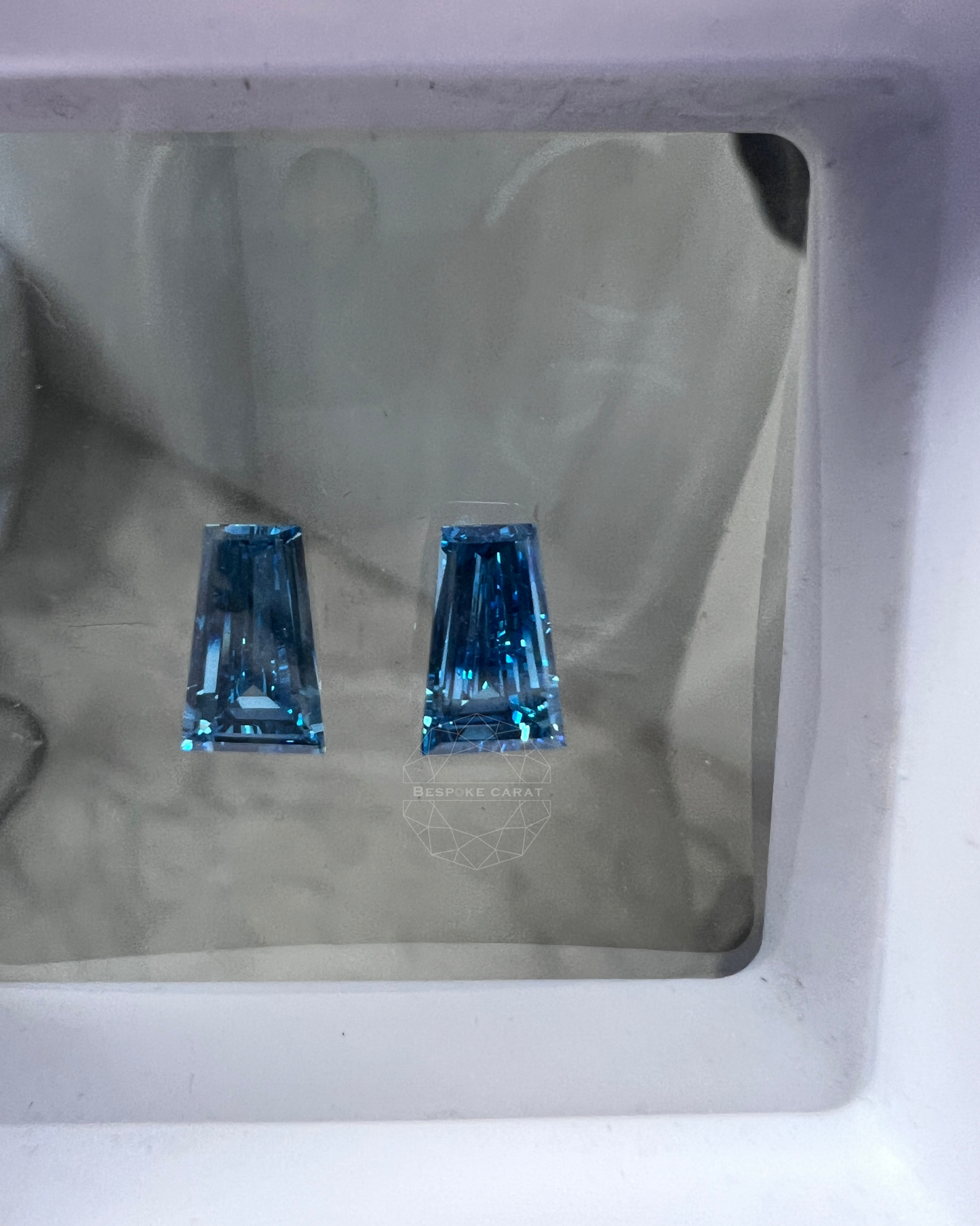 Vivid Blue Tapered Baguette Shoulder Stones for Custom Jewelry Layouts