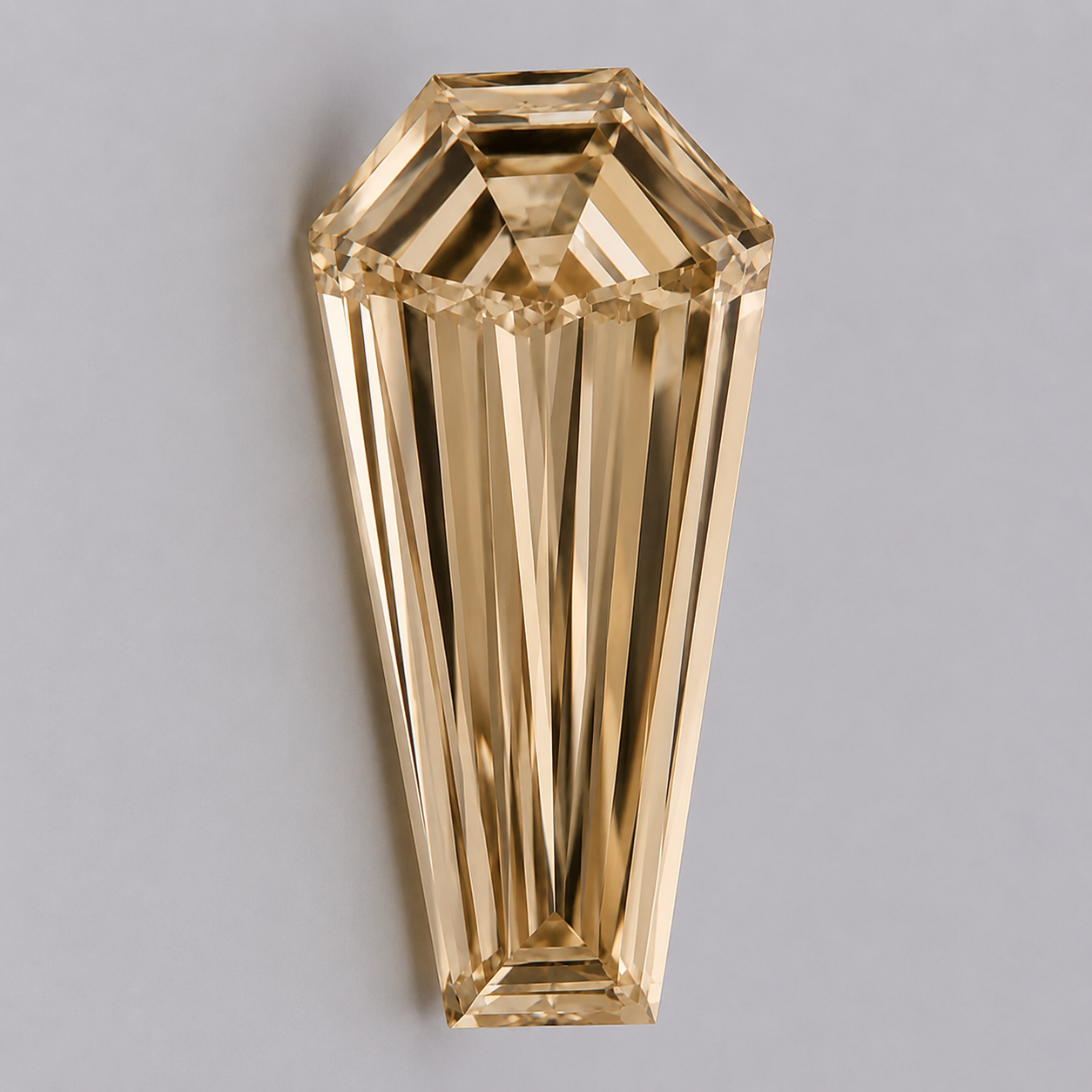Custom Order for Keyra – 1.75 CT Champagne Coffin Shape Lab Grown Diamond | VVS | CVD