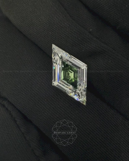 Two Tone Lozenge Shape Lab Grown Diamond