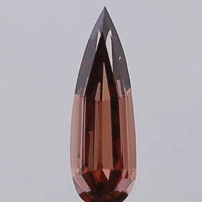 Long Pear Teardrop Champagne Brown Lab Grown Diamond IGI Certified