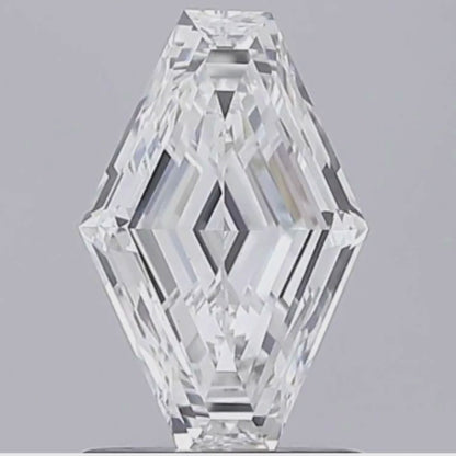 Elongated Hexagon Cut Lab Grown Diamond