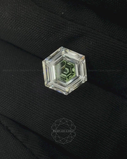 Hexagon Cut Two Tone Lab Grown Diamond