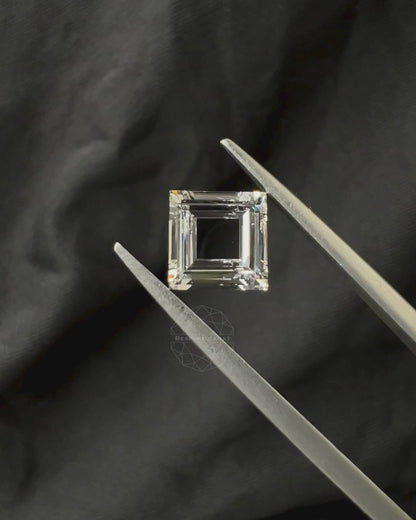 Square Step Cut Portrait cut Lab Grown Diamond